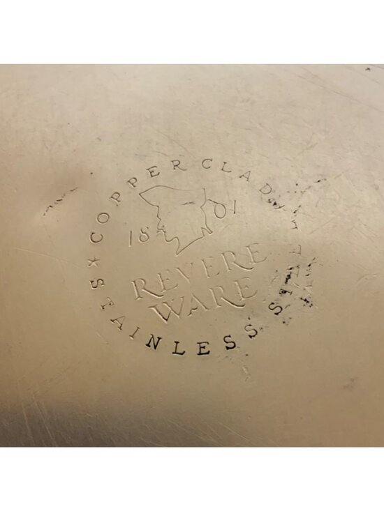 Revere Ware Copper Clad Stainless Steel 8 inch Skillet & Lid USA Vintage 1940s - Picture 10 of 10